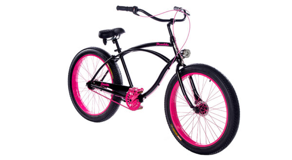 RIDER X GO GIRL Pinky  <br> szerokie obręcze, hamulec rolkowy <br>  koła 26"