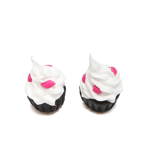 Nakrętki na wentyle Cupcake Black Pink